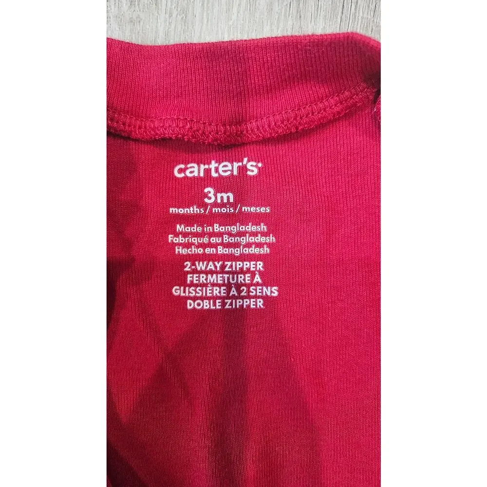 Carter's 3 Month Old Baby Clothes Pack of Three Onesies Christmas Bundle